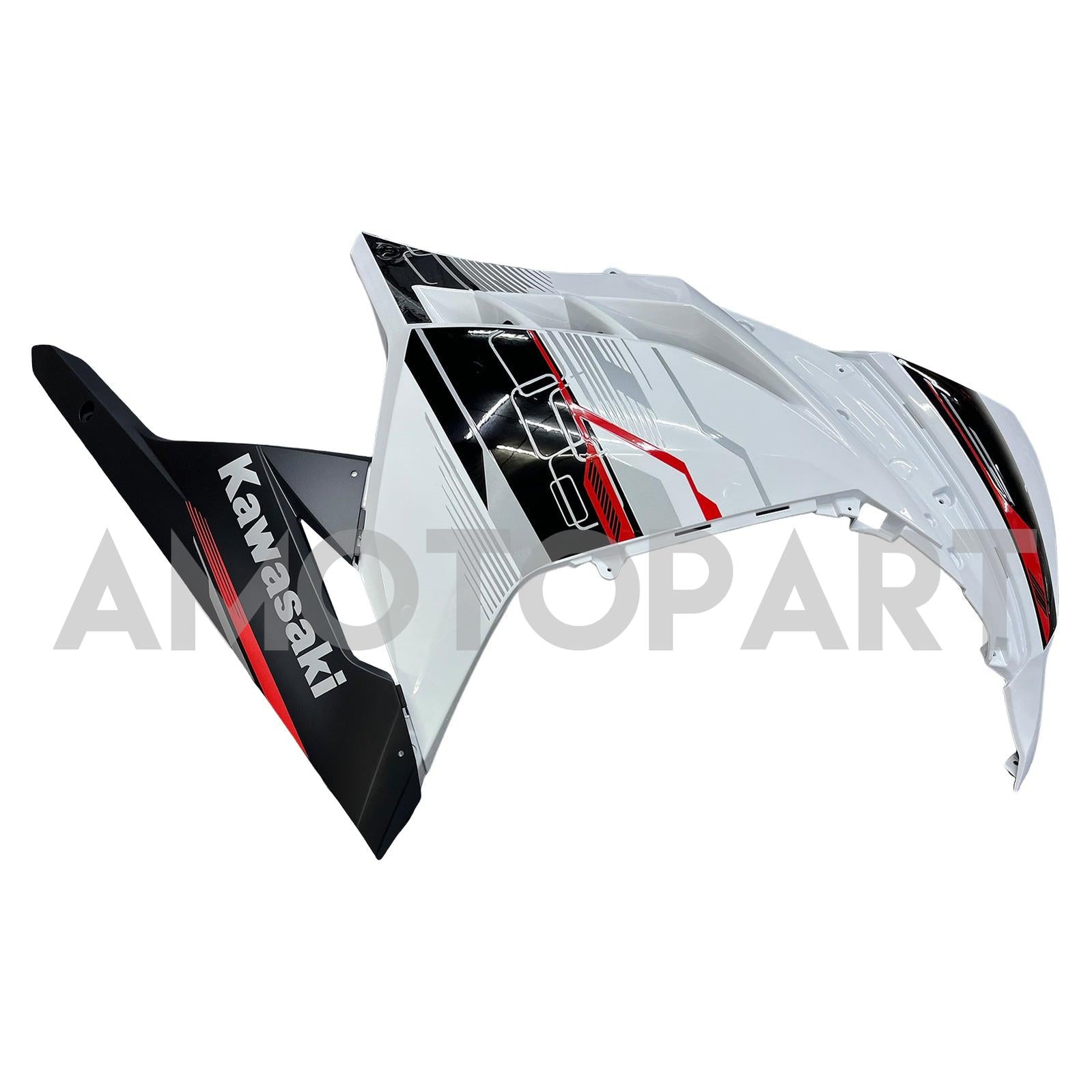 AMOTOPT 2013-2024 KAWASAKI EX300R FAINING WHITE & BLACK KIT