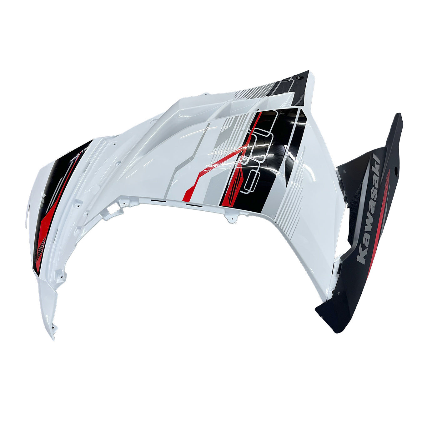 Amotopart 2013-2024 Kawasaki EX300R Fairing White&Black Kit