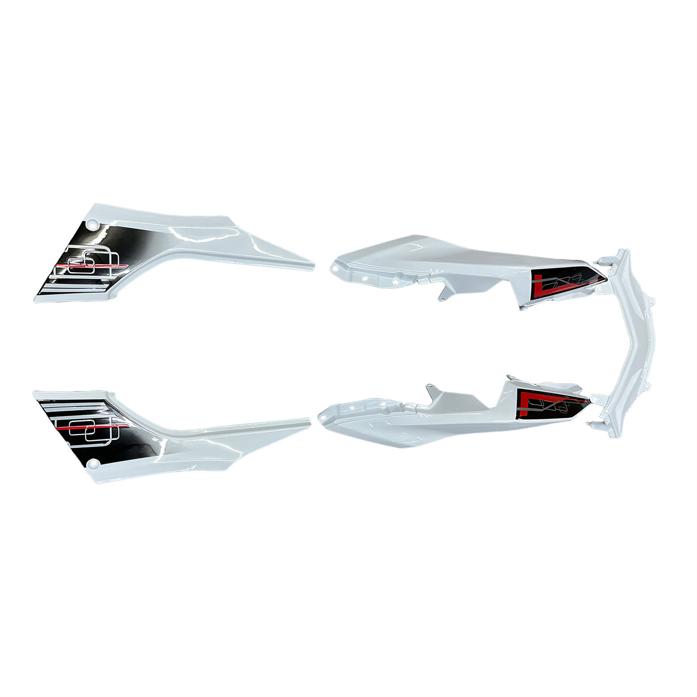 Kit carenatura bianco e nero Amotopart 2013-2024 Kawasaki EX300R