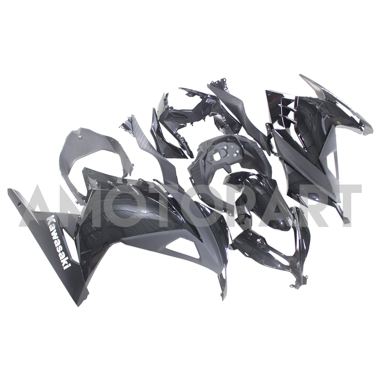 Amotopart Kawasaki 2013-2024 EX300/Ninja300 Black Fairing Kit