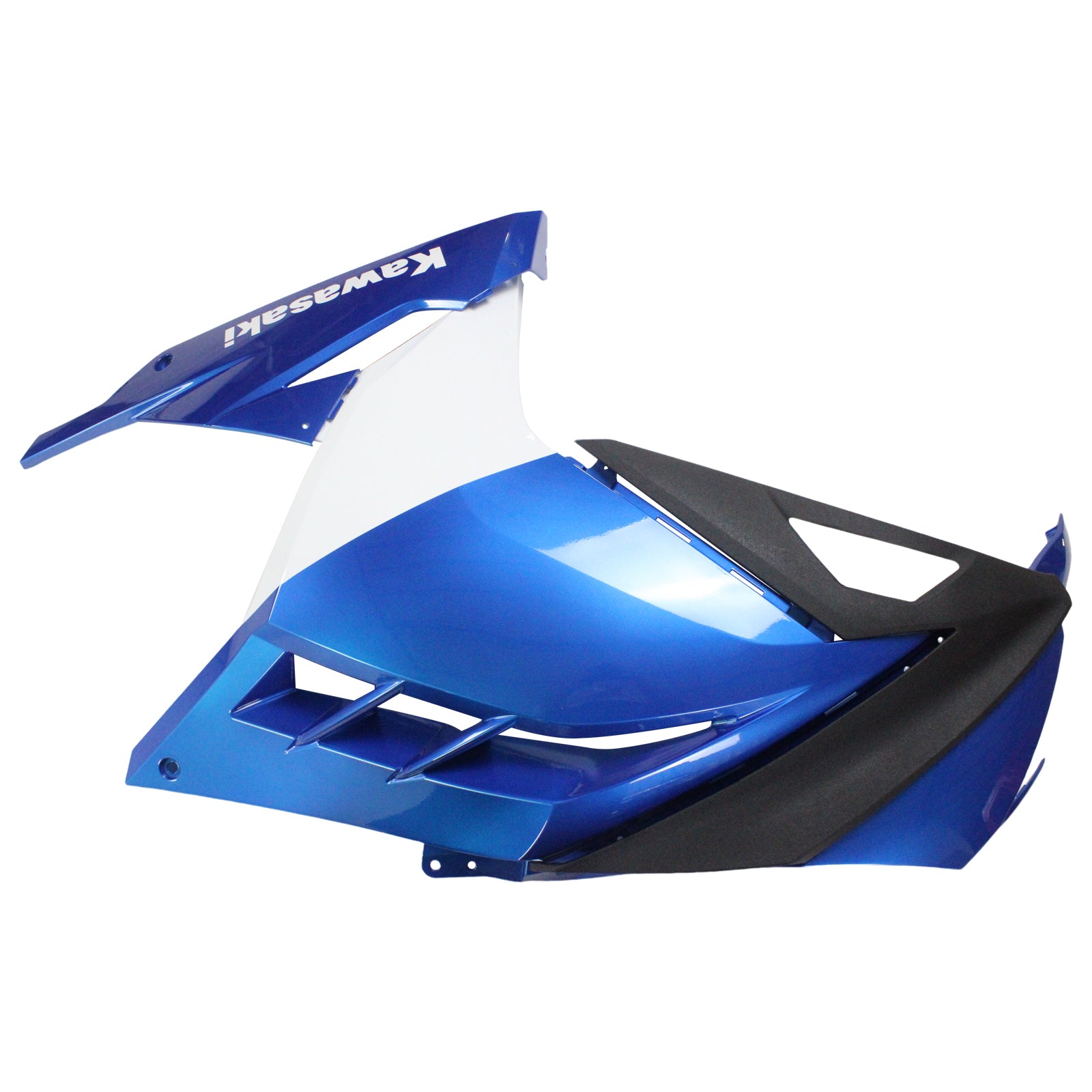 Amotopart 2013-2024 Kawasaki EX300/Ninja300 White&Blue Fairing Kit