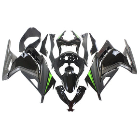 Amotopart Kawasaki 2013-2024 EX300/Ninja300 Black Sliver Fairing Kit