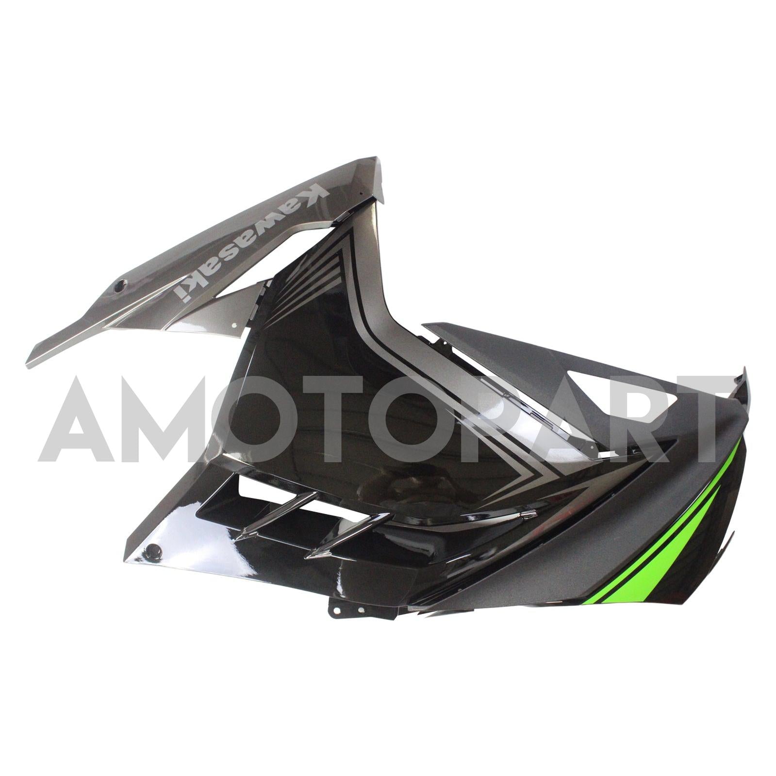 Amotopart Kawasaki 2013-2024 EX300/Ninja300 Black Sliver Fairing Kit