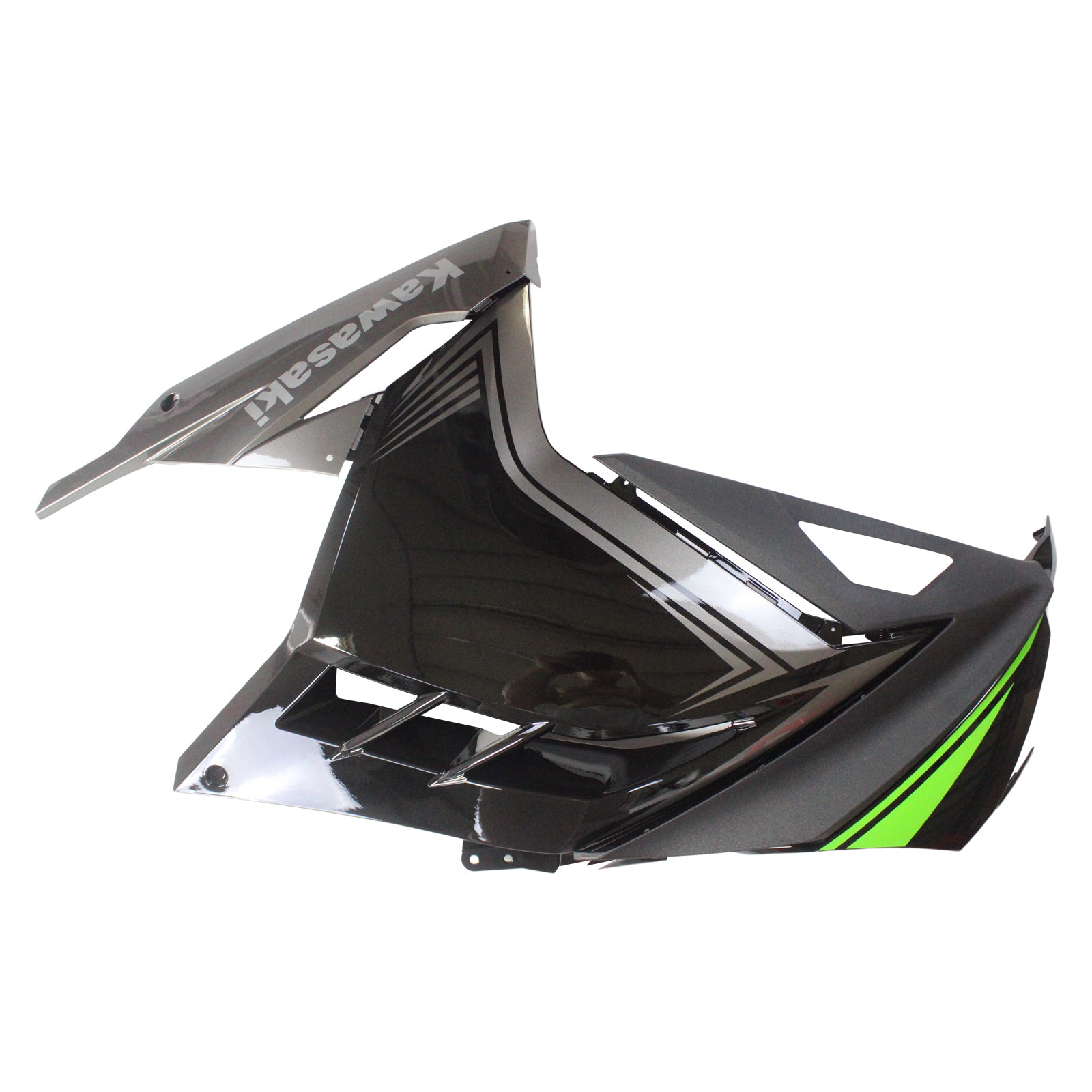 Amotopart Kawasaki 2013–2024 EX300/Ninja 300 Black Sliver Verkleidungsset