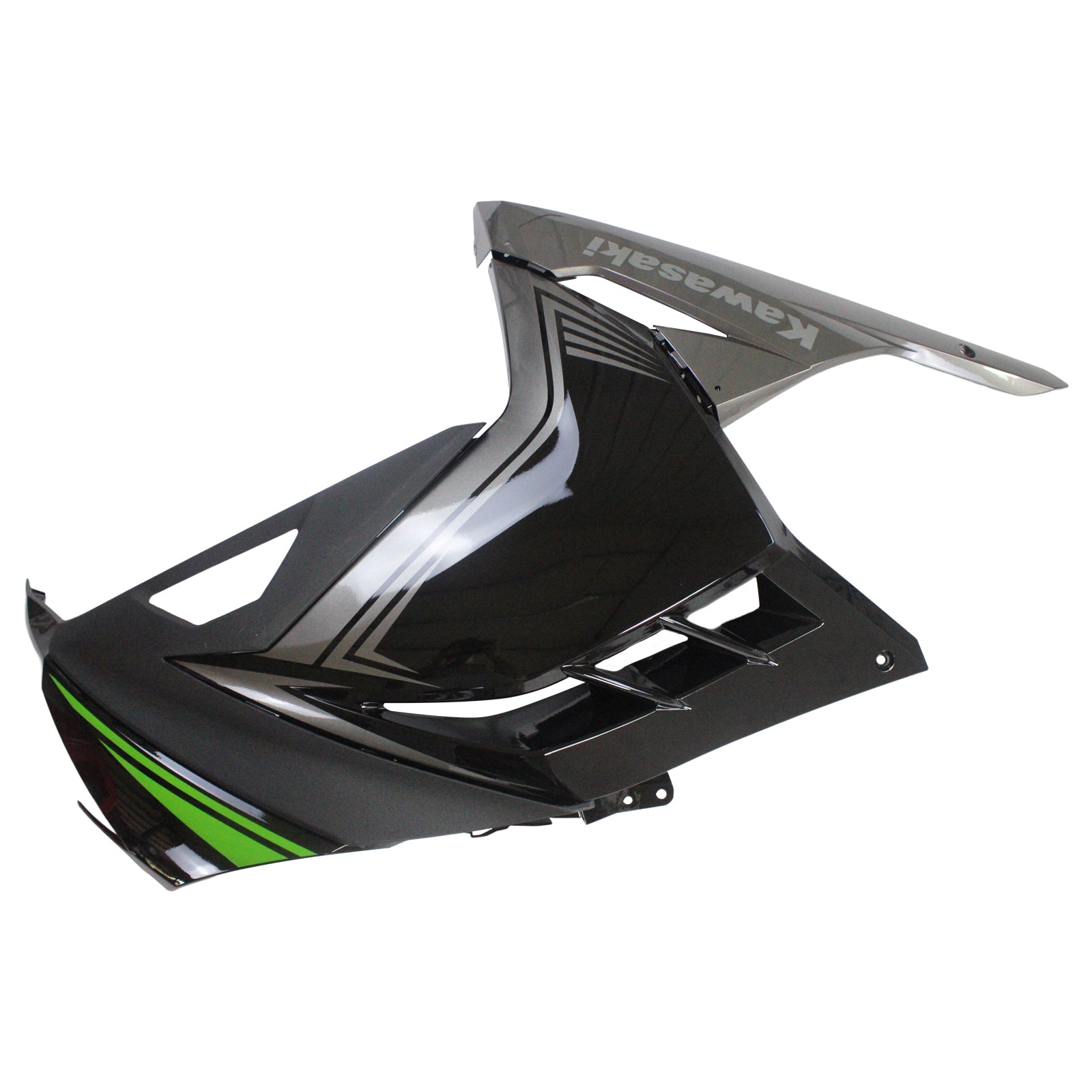 Amotopart Kawasaki 2013–2024 EX300/Ninja 300 Black Sliver Verkleidungsset