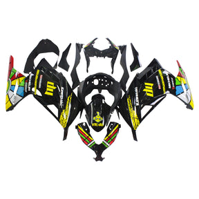 Amotopart Kawasaki 2013-2023 EX300/Ninja300 Black Colorful Fairing Kit