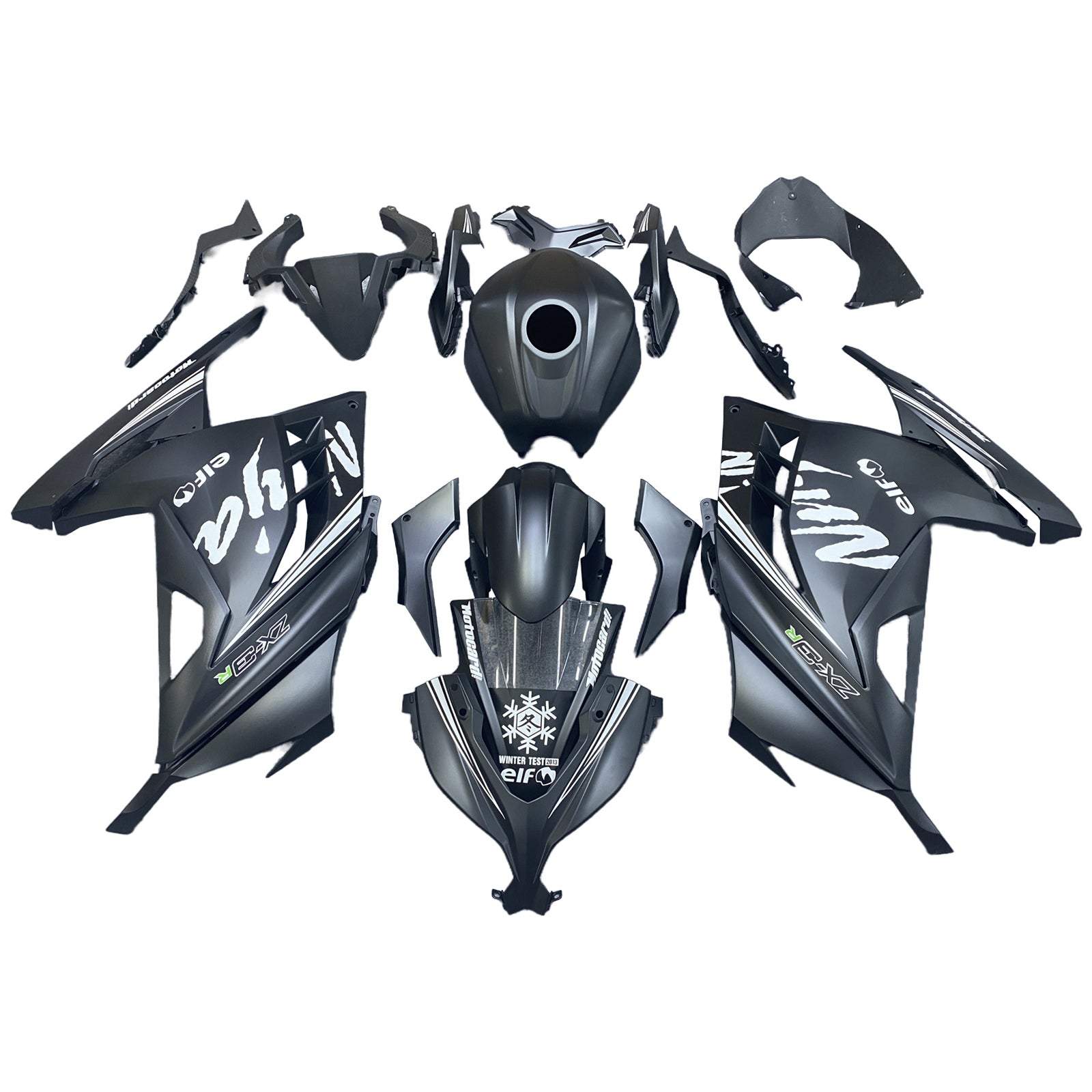 A.ya 様 Amotopart 2013-2024 Kawasaki EX300R Fairing Black Kit