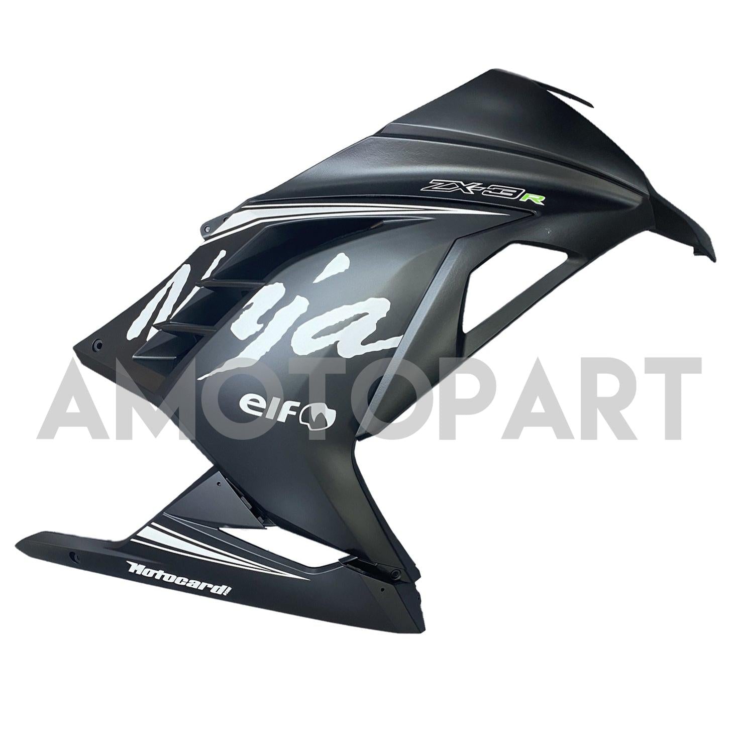 Amotopart 2013-2024 Kawasaki EX300R Fairing Black Elf Kit
