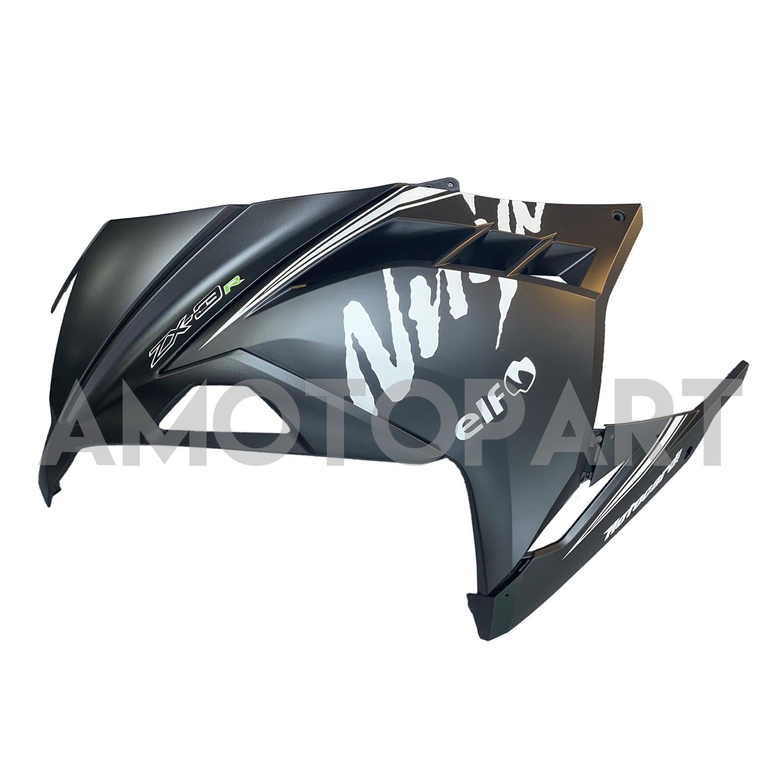 Amotopart 2013-2024 Kawasaki EX300R Fairing Black Elf Kit