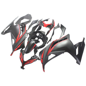 Amotopart Kawasaki EX300/Ninja300 2013-2023 Red&Black Style3 Fairing Kit