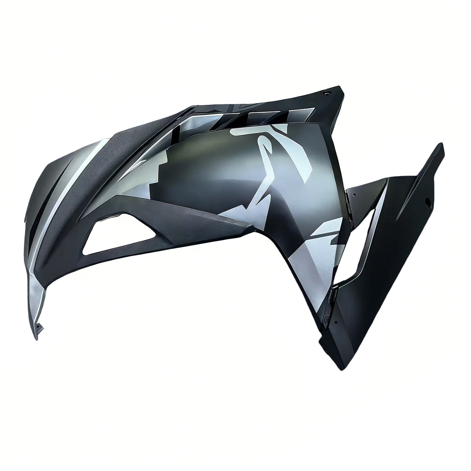 Amotopart 2013–2024 Kawasaki EX300/Ninja300 Schwarz mit grünem Monster-Logo Style2 Verkleidungsset