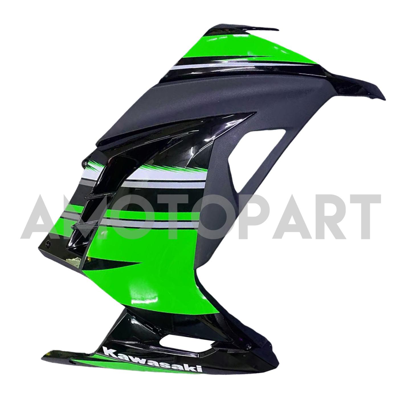 Amotopart 2013-2024 Kawasaki EX300/Ninja300 Black&Green Style3 Fairing Kit