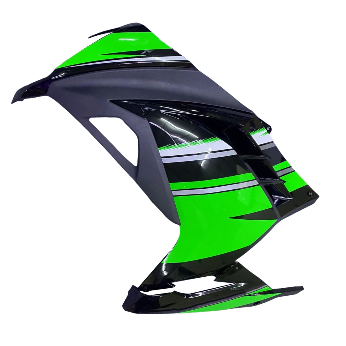 Amotopart 2013-2024 Kawasaki EX300/Ninja300 Schwarz&Green Style3 Verkleidungssatz