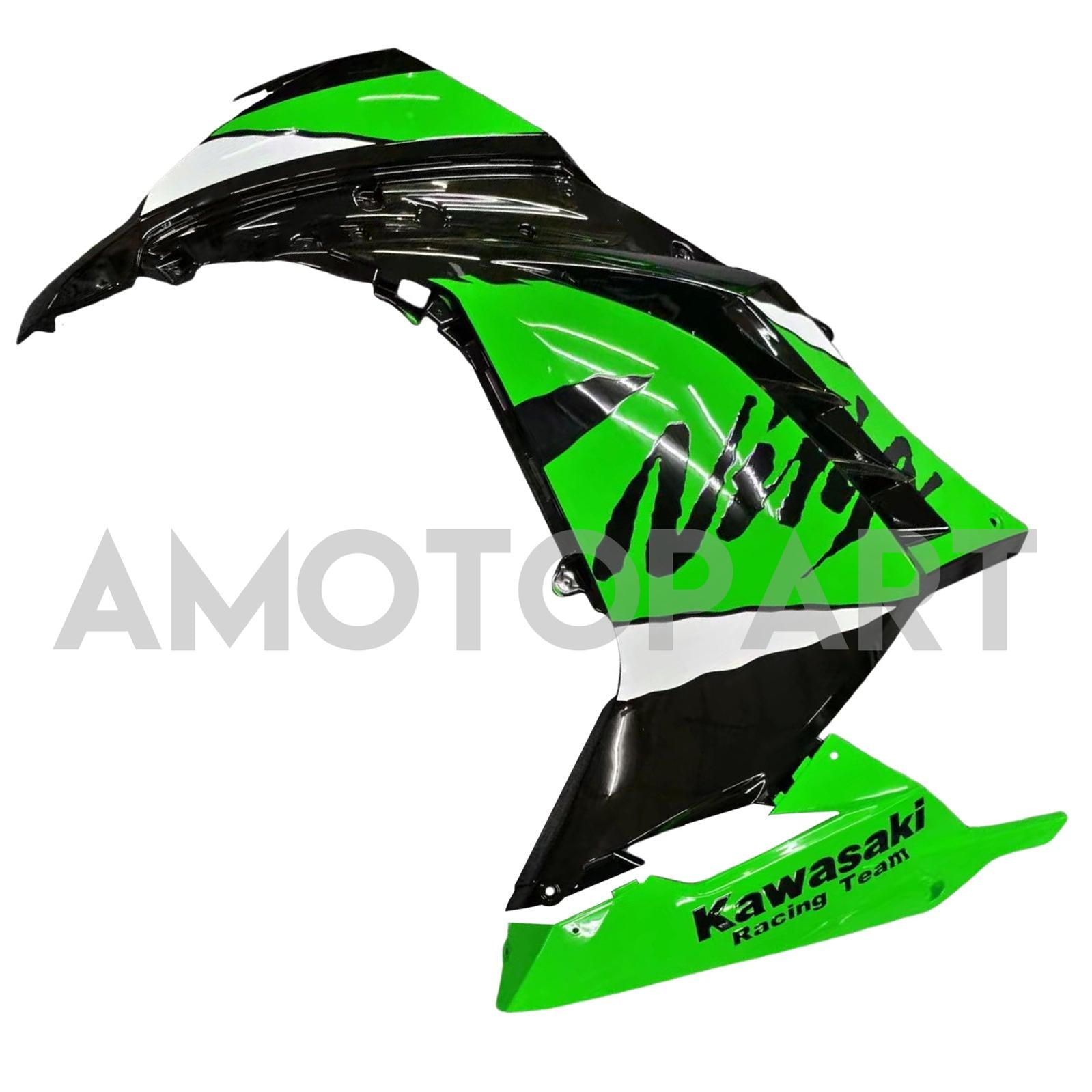 Amotopart 2013-2024 Kawasaki EX300/Ninja300 Black&Green Style7 Fairing Kit