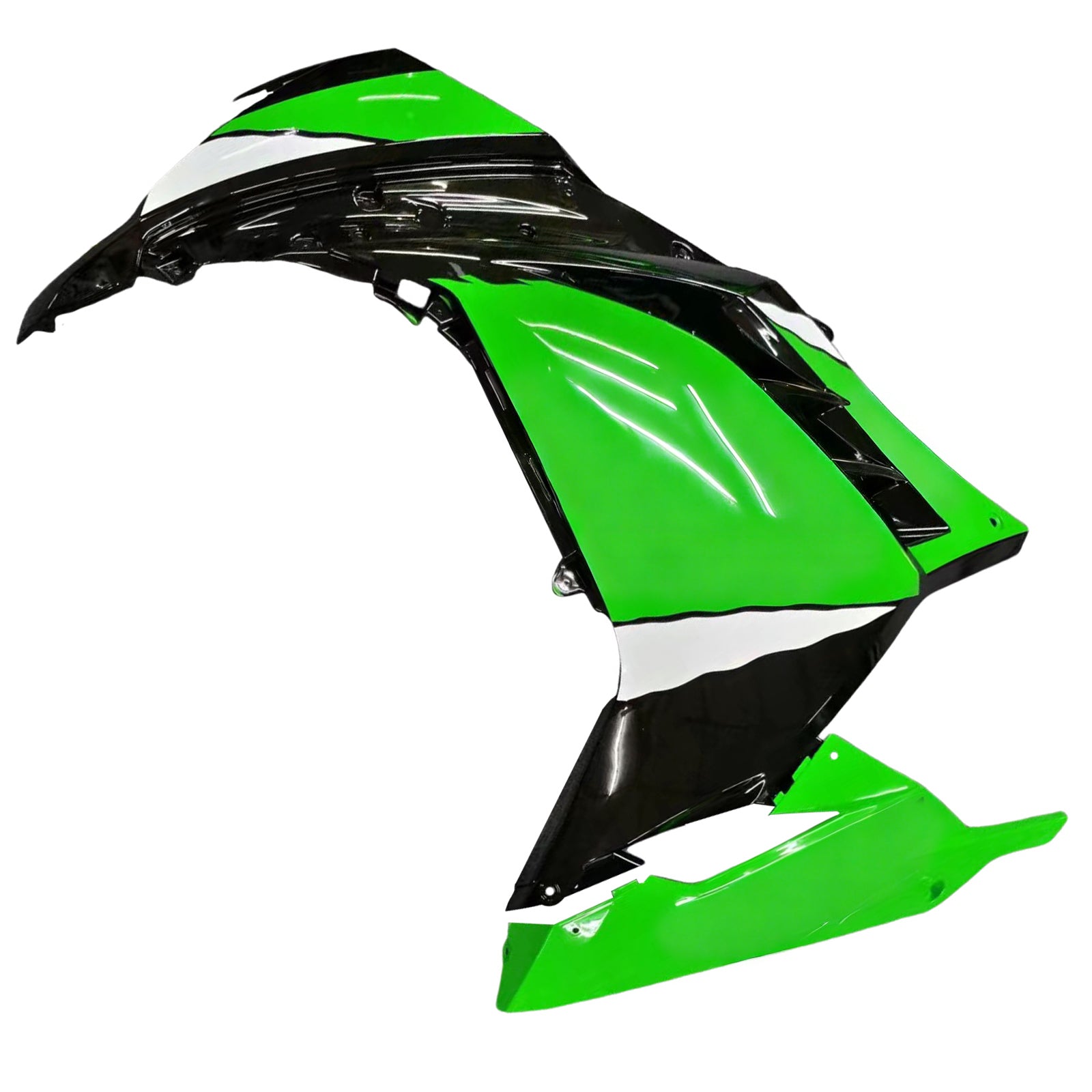Amotopart 2013-2024 Kawasaki EX300/Ninja300 Black&Green Style7 Fairing Kit