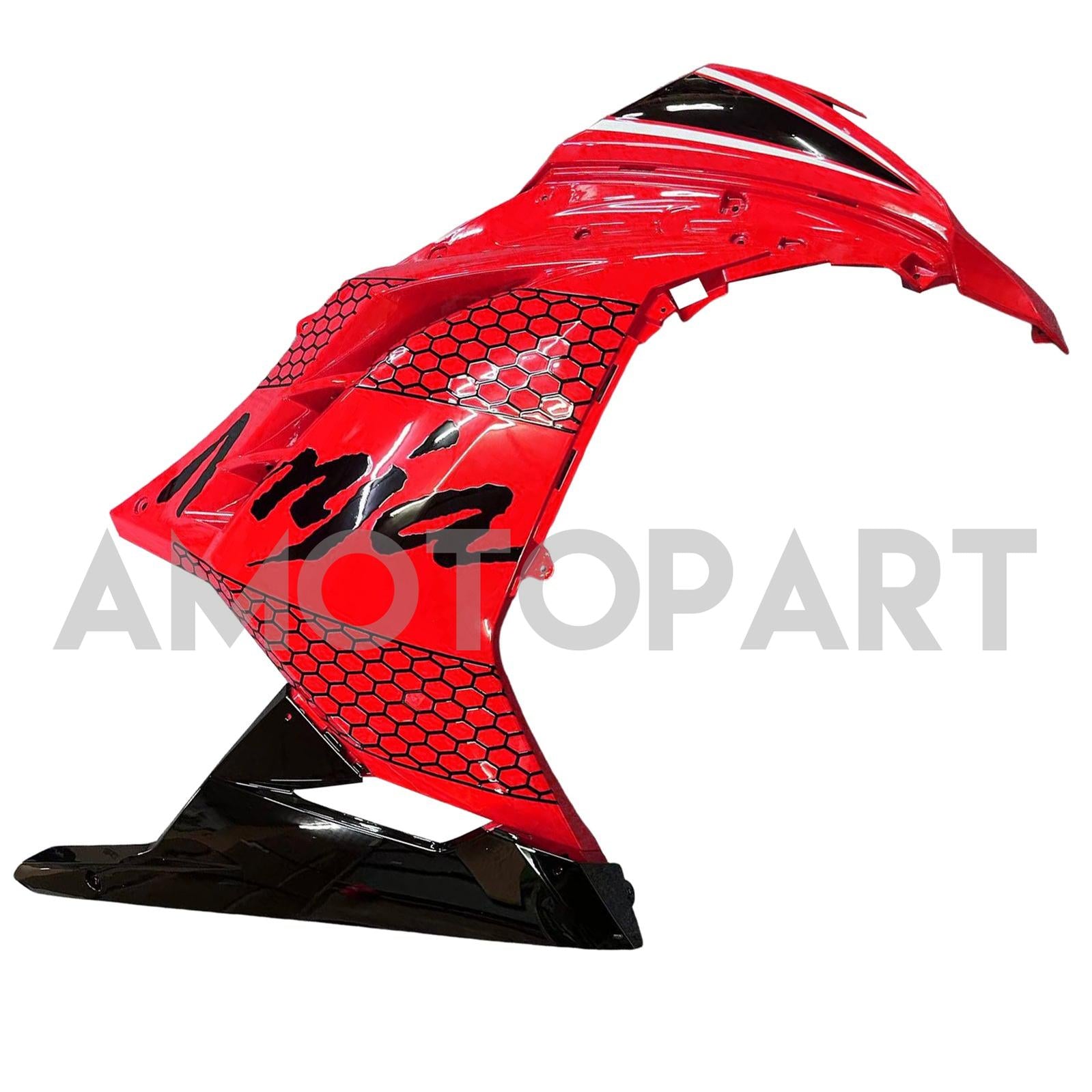 Amotopart 2013-2024 Kawasaki EX300/Ninja300 Red&Black Fairing Kit