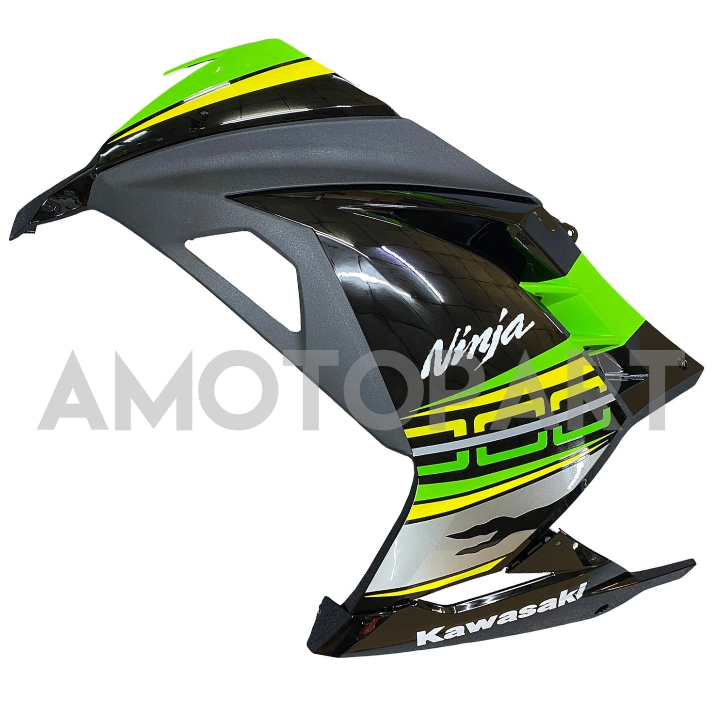 Amotopart 2013-2024 Kawasaki EX300/Ninja 300 ブラック & グリーン Styl3 フェアリングキット