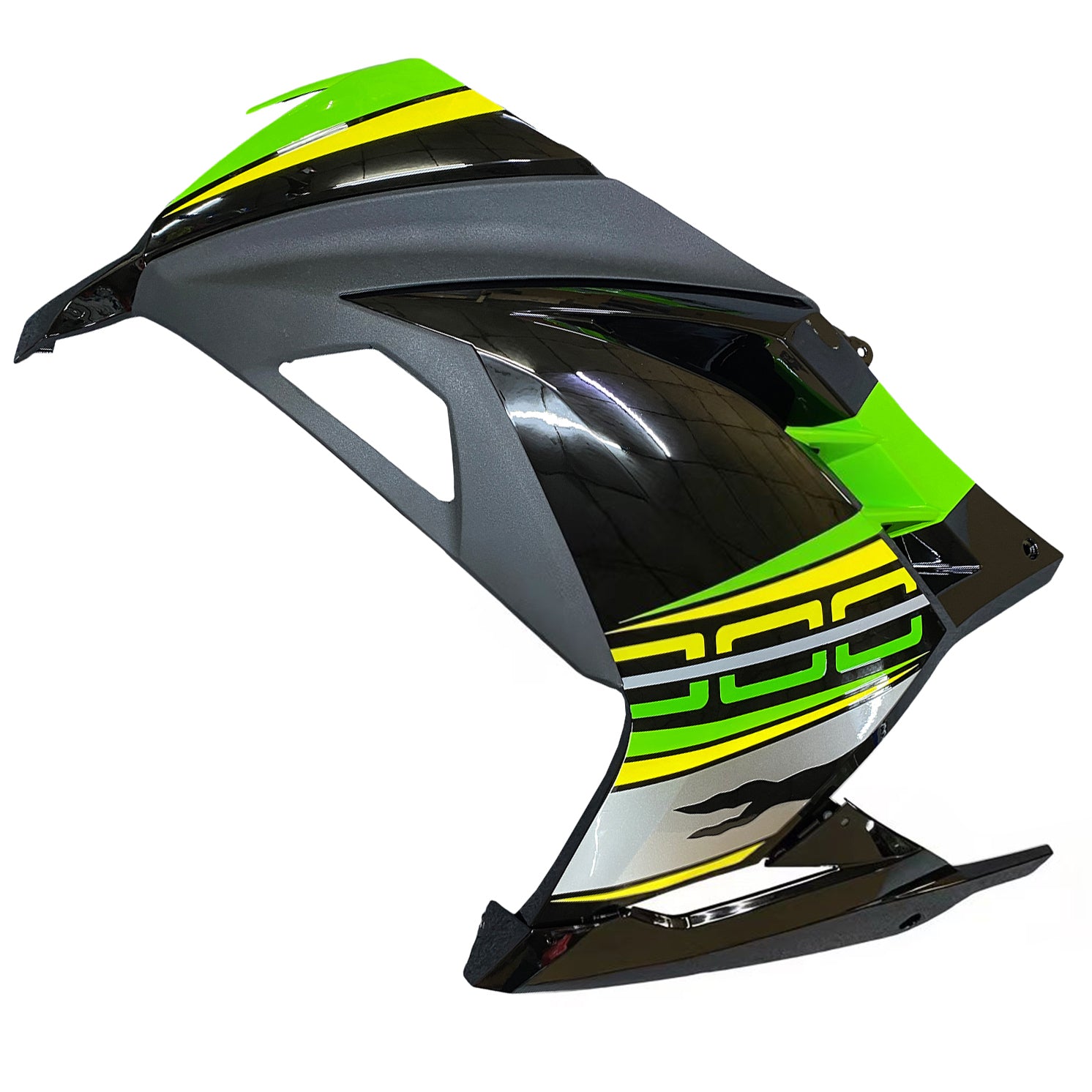 Amotopart 2013-2024 Kawasaki EX300/Ninja 300 Black & Green Styl3 Fairing Kit