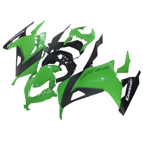 Amotopart 2013-2024 Kit carena Kawasaki EX300/Ninja300 Nero&amp;Verde Style4