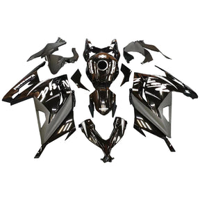 Amotopart 2013-2024 Kawasaki EX300/Ninja300 Black with White Logo Fairing Kit