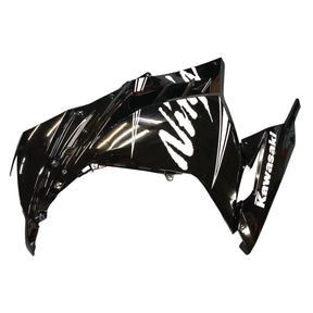 Amotopart 2013-2024 Kawasaki EX300/Ninja300 Black with White Logo Fairing Kit