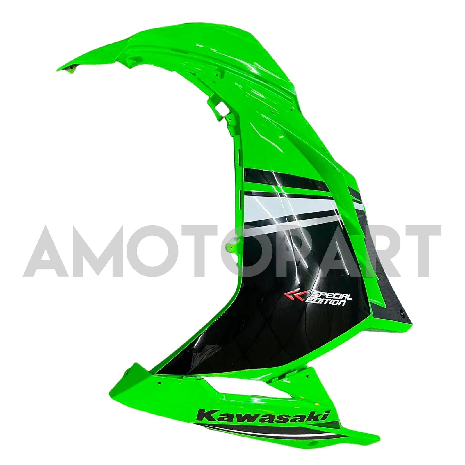 Amotopart 2013-2024 Kawasaki Ex300/Ninja 300 Black & Green Style 5 Fairing Kit