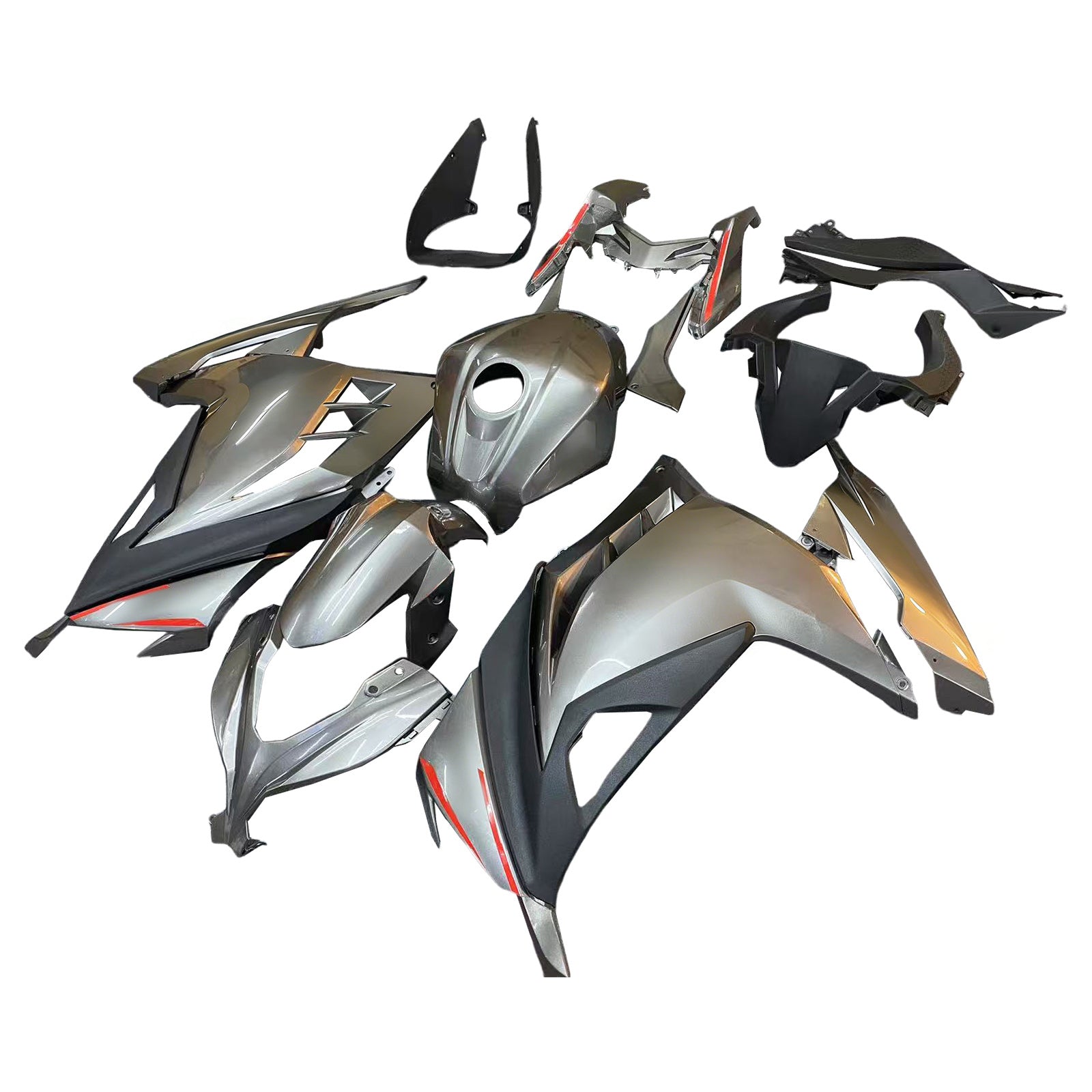 Amotopart 2013-2024 Kawasaki EX300/Ninja300 Grey Fairing Kit