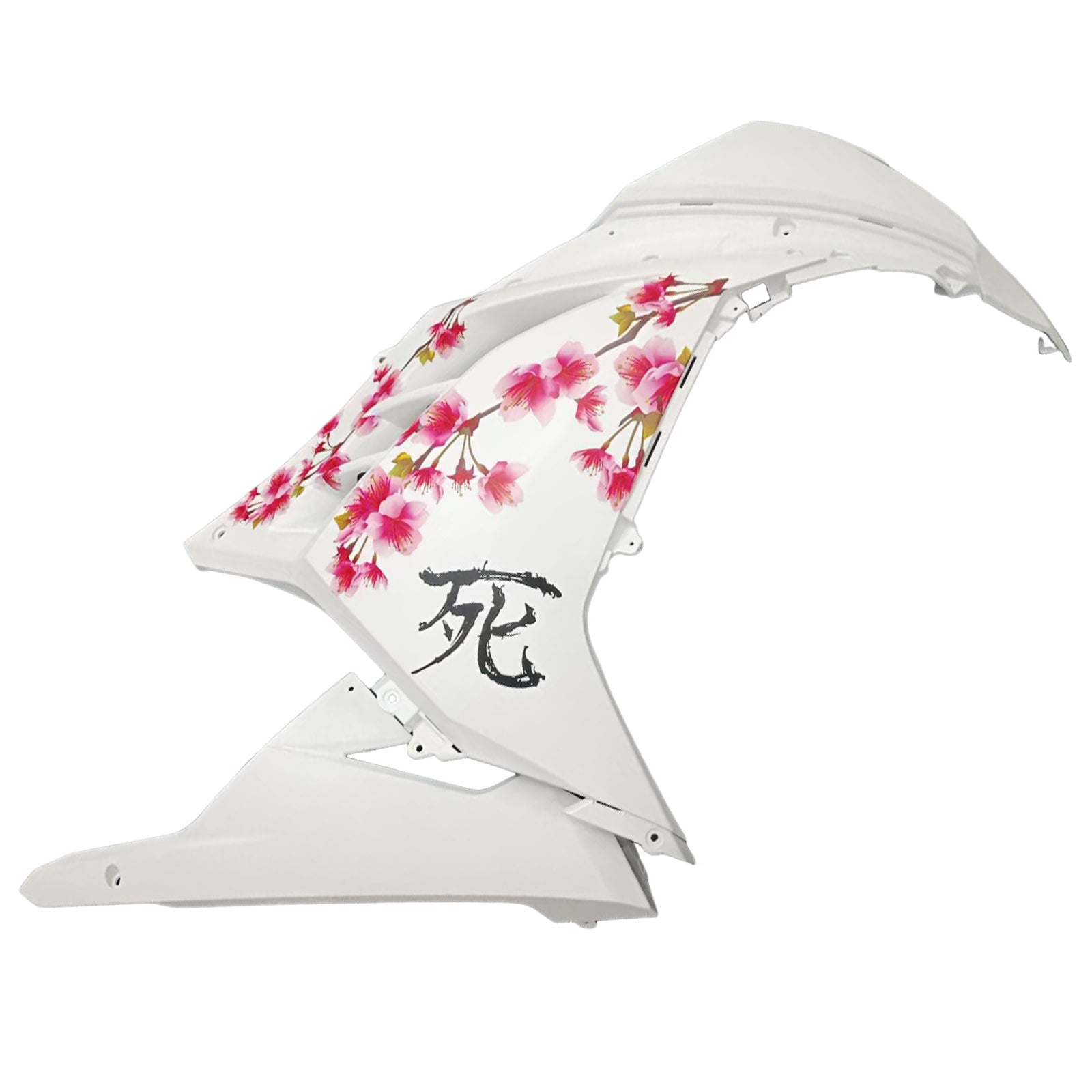 Amotopart 2013-2024 Kawasaki EX300 Ninja300 Black White Fairing Kit