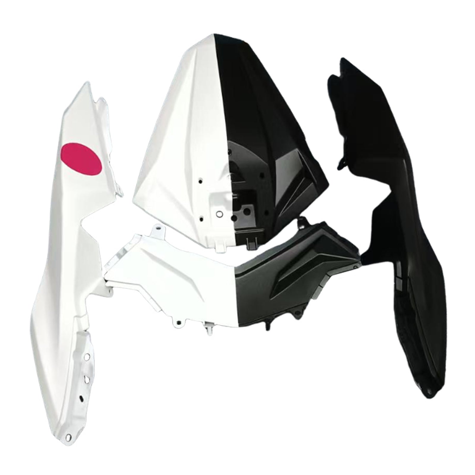 Amotopart 2013-2024 Kawasaki EX300 Ninja300 Black White Fairing Kit