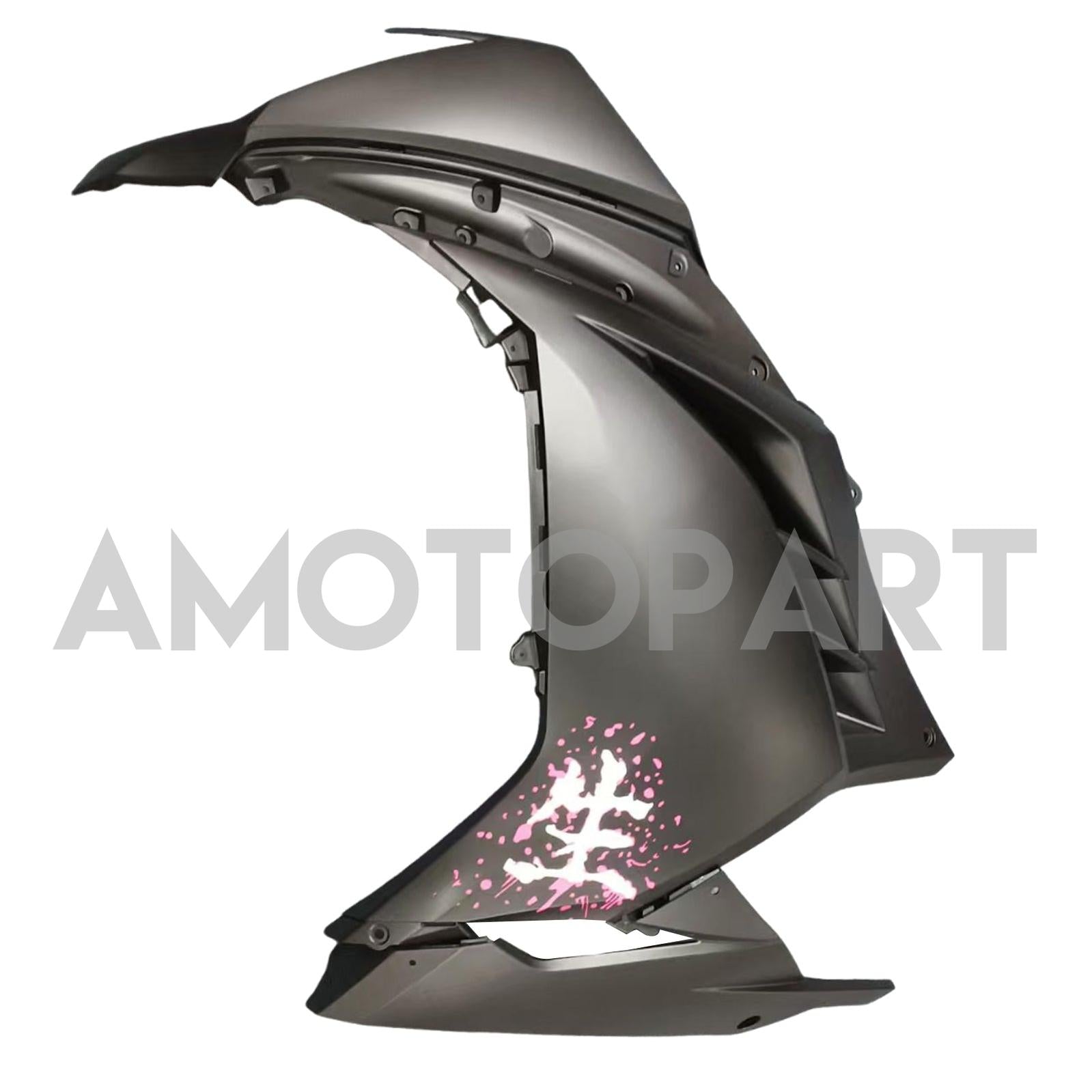 Amotopart 2013-2024 Kawasaki EX300 Ninja300 Black White Fairing Kit