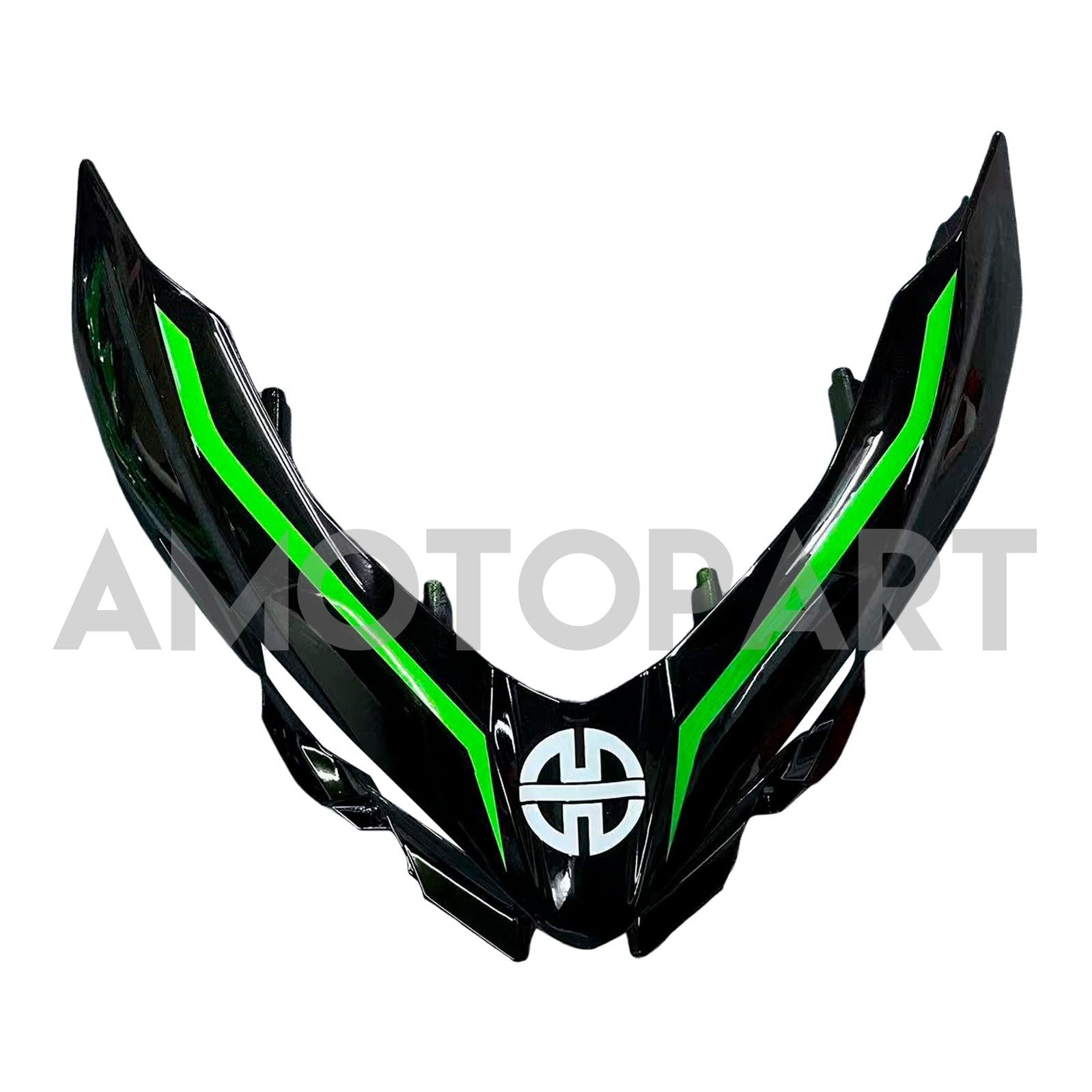 Amotopart 2018-2024 Kawasaki EX400/Ninja 400 Kit de carenado negro y verde