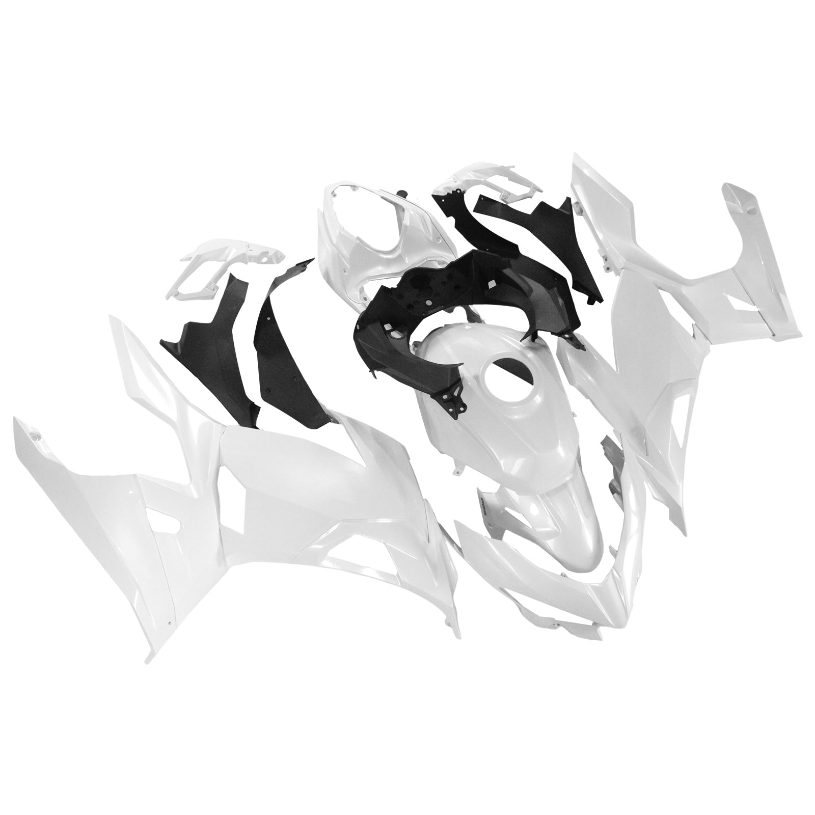 Amotopart Kawasaki EX400/Ninja400 2018-2024 Kit de carénage blanc perlé