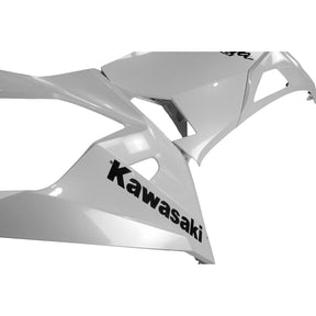 Amotopart Kit carena bianco perla Kawasaki EX400/Ninja400 2018-2023