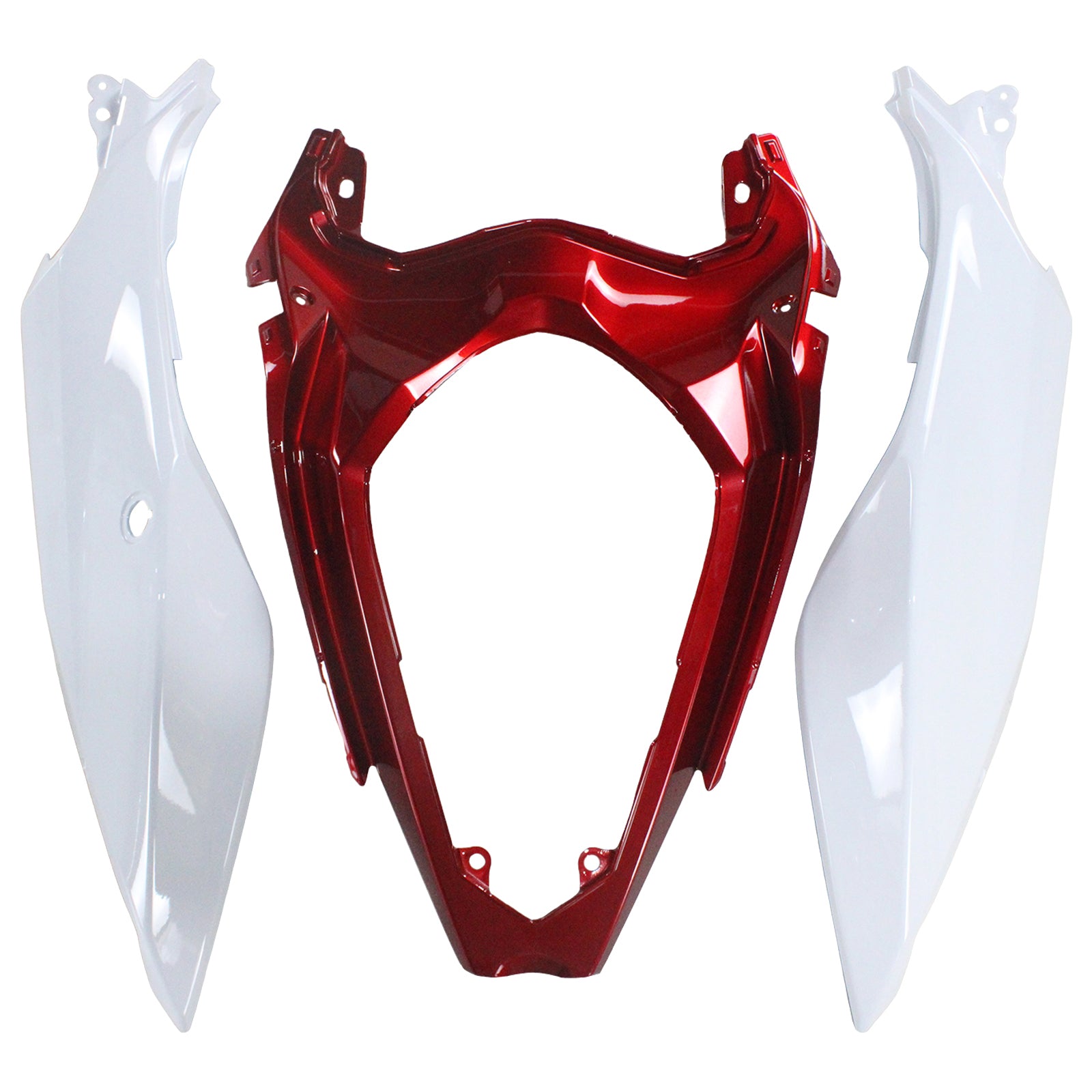 Amotopart Kawasaki EX400/Ninja400 2018-2023 White Red Fairing Kit