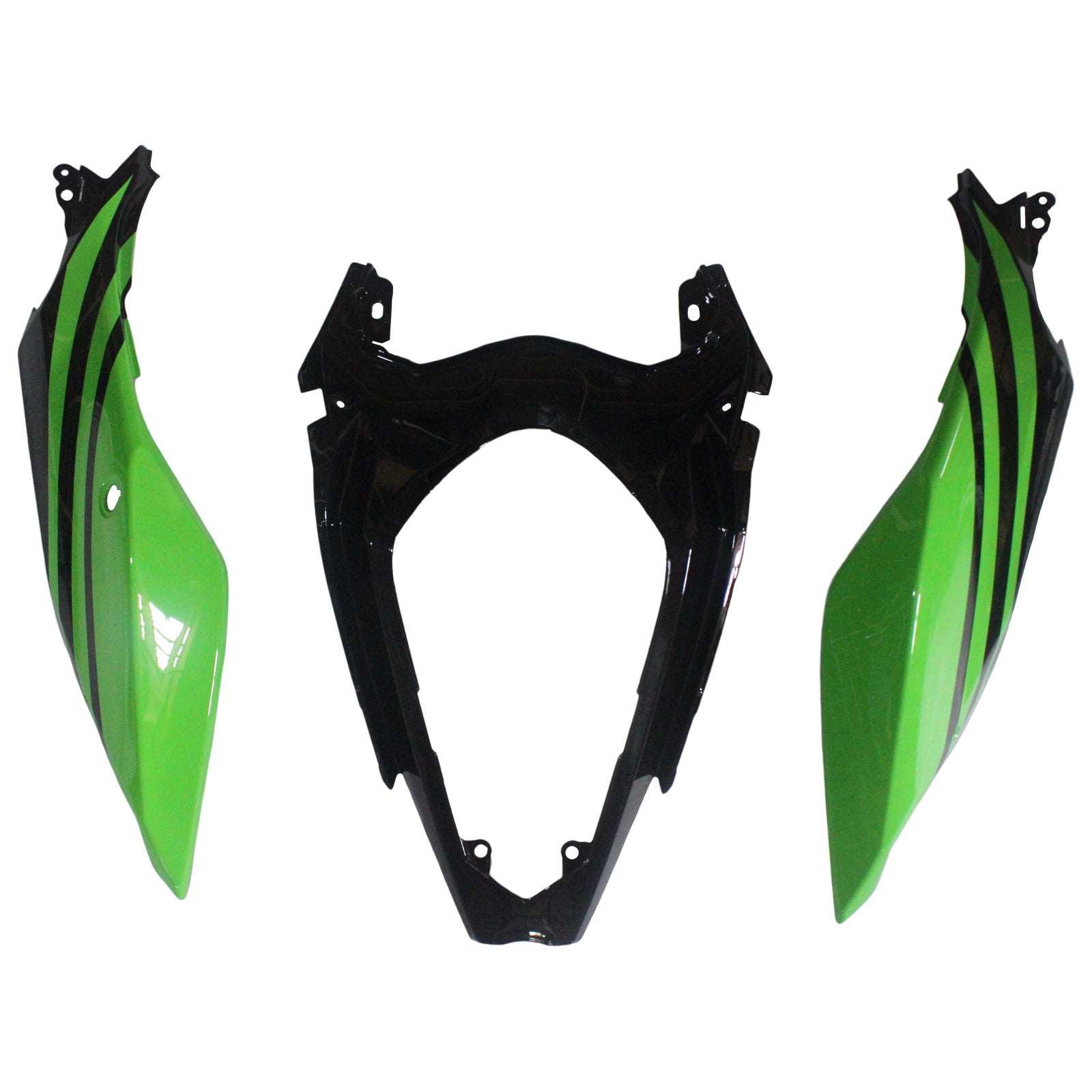 Amotopart Kawasaki EX400/Ninja400 2018-2023 Green Black Fairing Kit