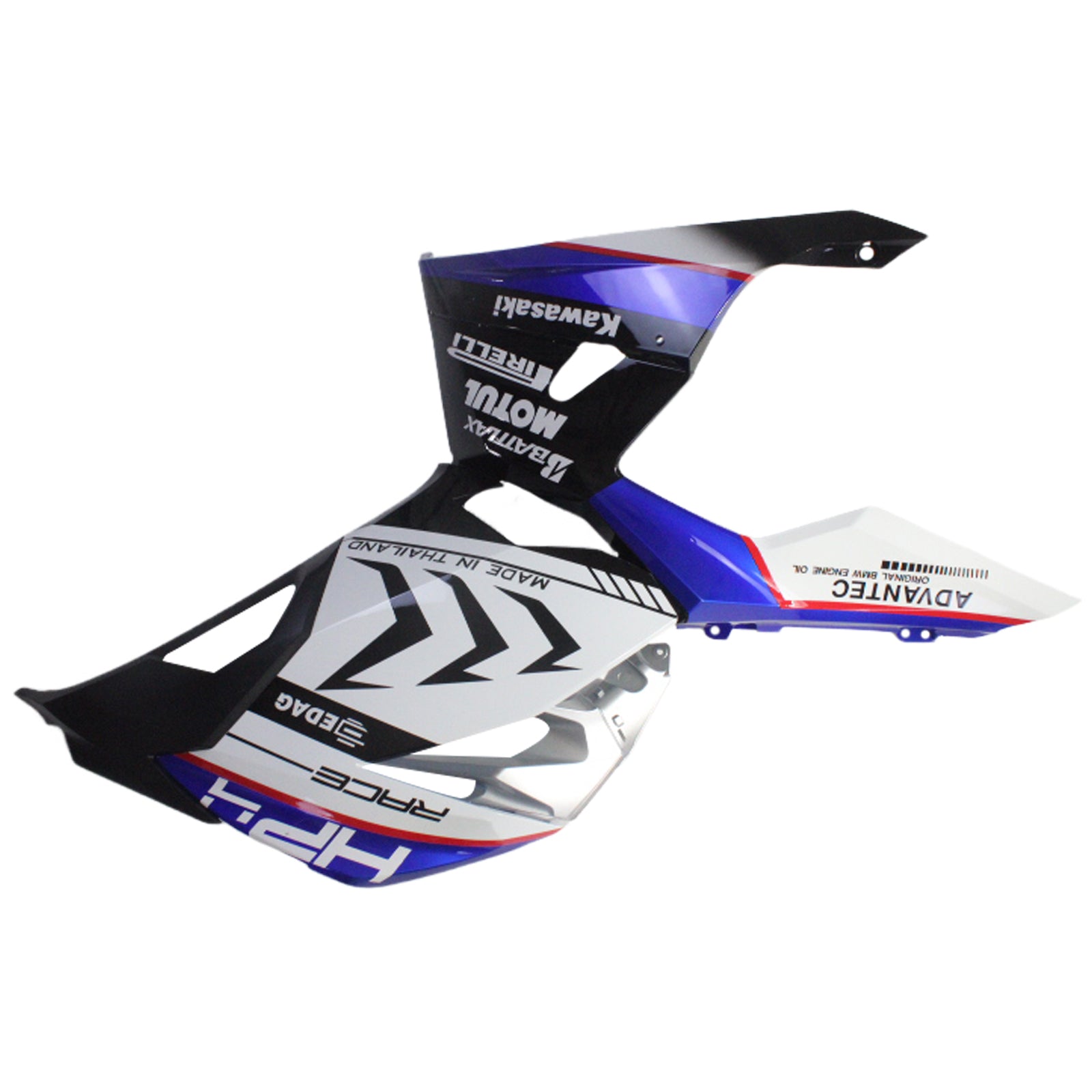 Amotopart Kawasaki EX400/Ninja400 2018-2023 Glossy Blue White Fairing Kit