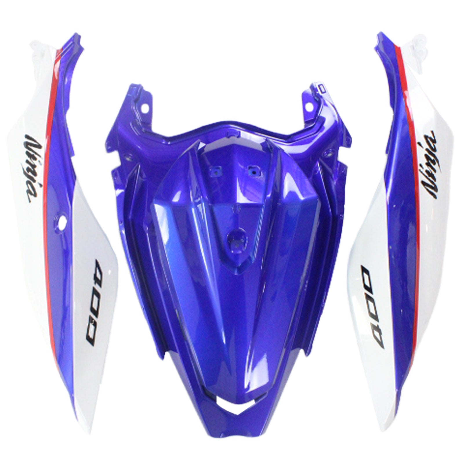 Amotopart Kawasaki EX400/Ninja400 2018-2023 Glossy Blue White Fairing Kit