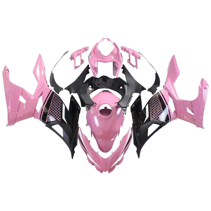Amotopart Kawasaki 2018-2024 EX400/Ninja400 Black Pink Fairing Kit