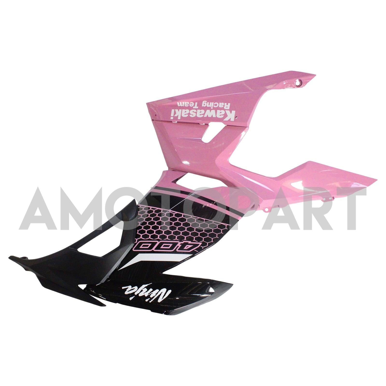 Amotopart Kawasaki 2018-2024 EX400/Ninja 400 Kit de carenado negro rosa