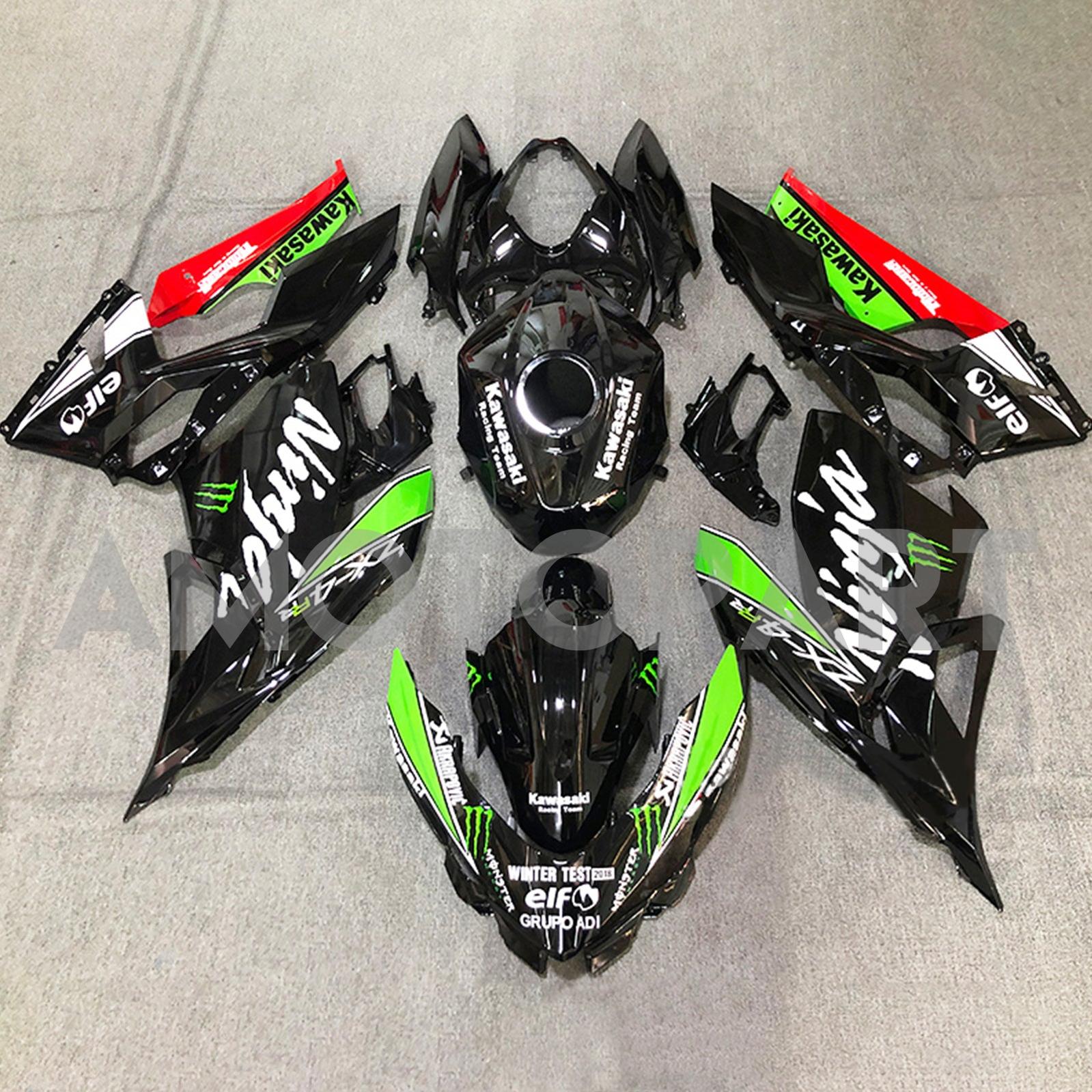 Amotopart 2018-2024 Kawasaki EX400/Ninja400 Verkleidungskit Sammlung Zwei