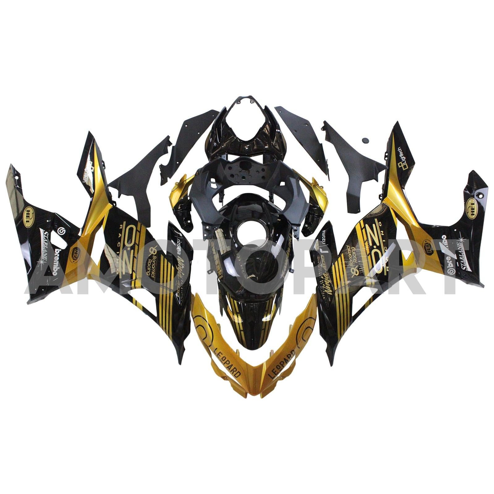 Amotopart 2018-2024 Kawasaki EX400/Ninja400 Verkleidungskit Sammlung Zwei