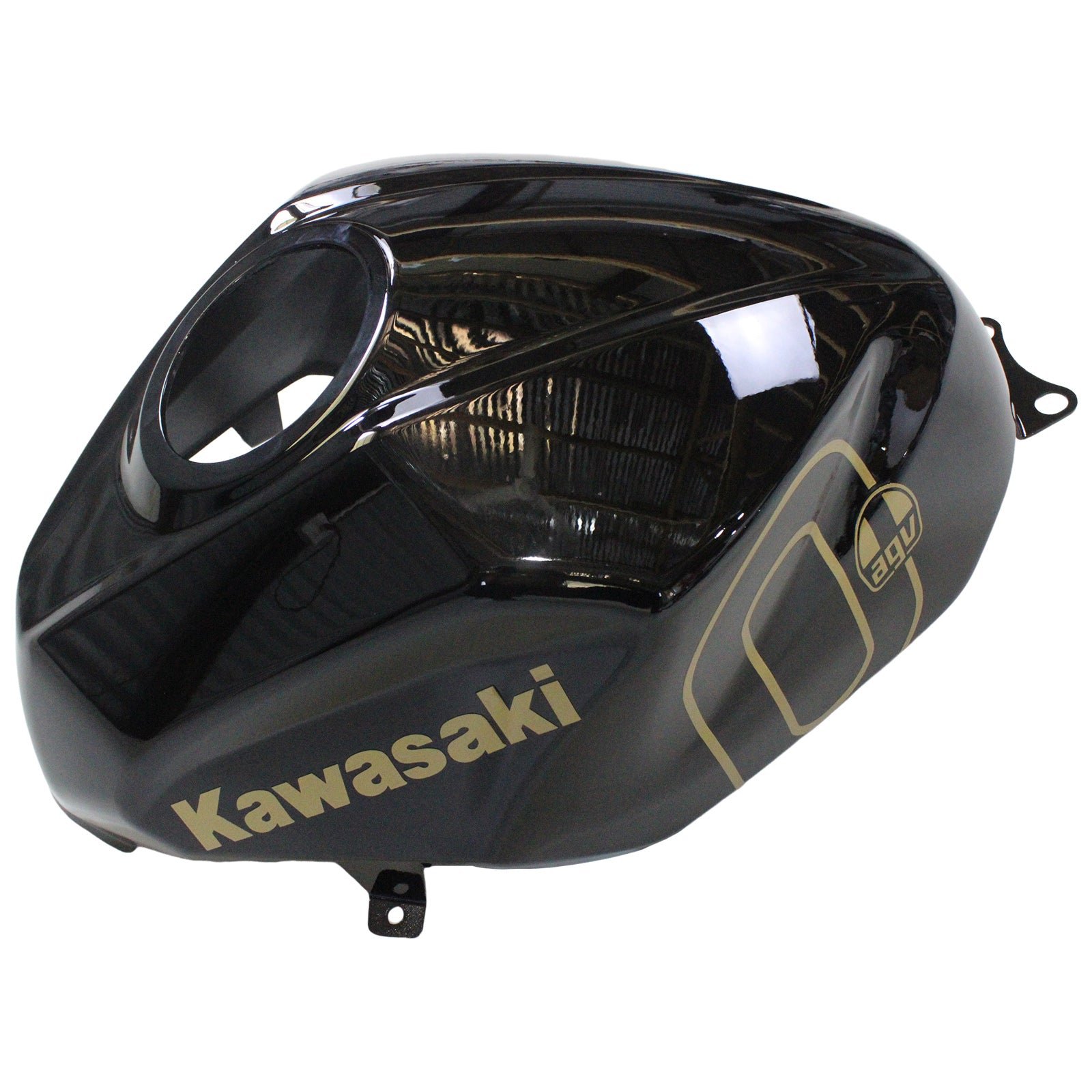 Amotopart Kawasaki 2018-2024 EX400/Ninja400 Verkleidungssatz, Schwarz/Gold