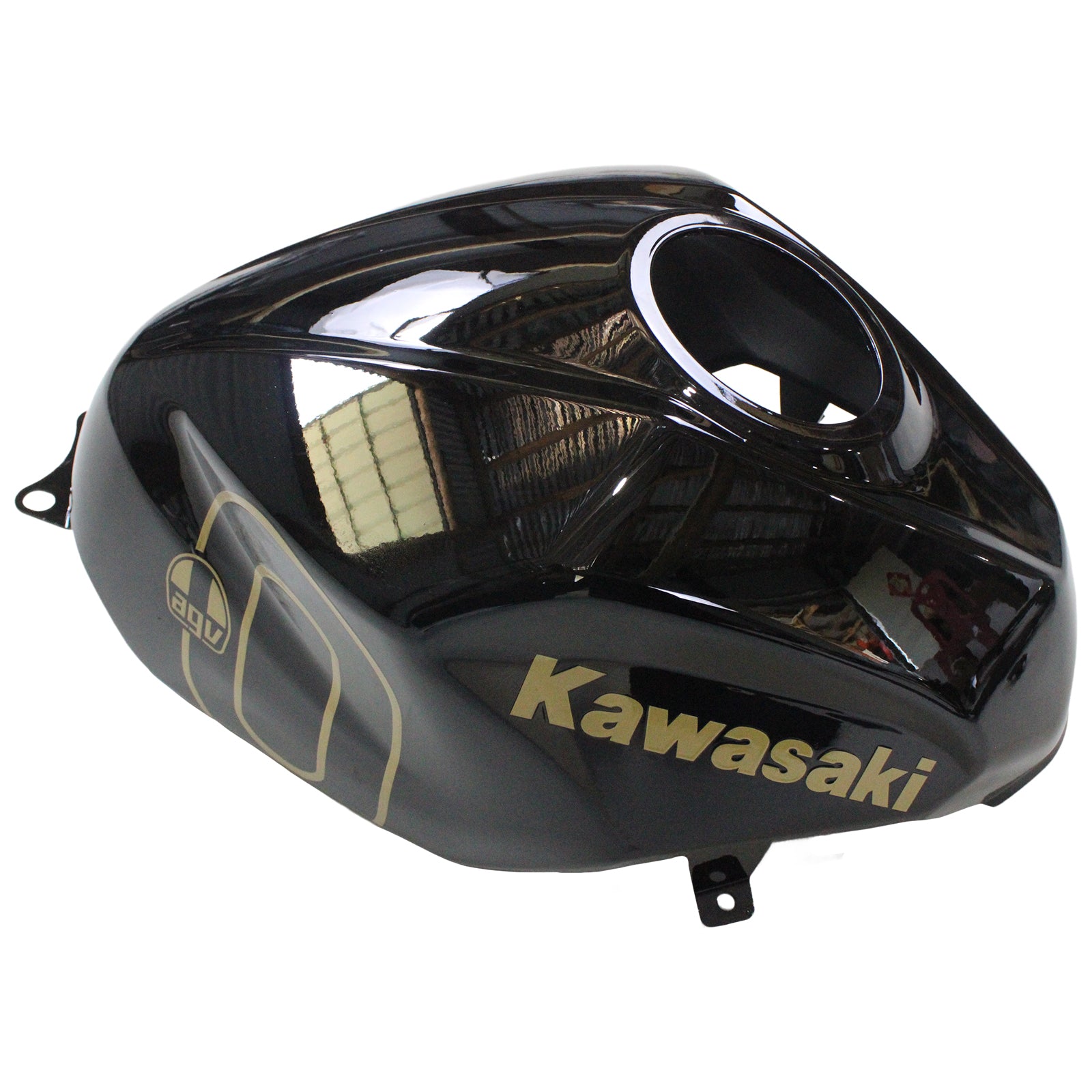 Amotopart Kawasaki 2018-2024 EX400/Ninja400 Verkleidungssatz, Schwarz/Gold