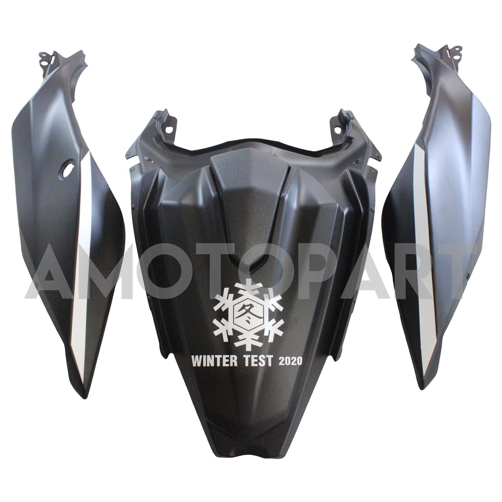 Amotopart Kawasaki 2018-2023 EX400/Ninja400 Kit de carenado negro verde mate