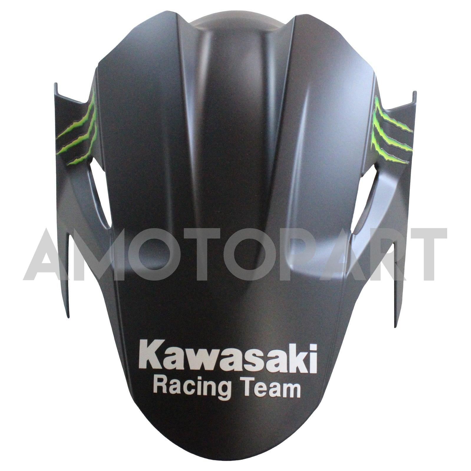 Amotopart Kawasaki 2018-2023 EX400/Ninja400 Kit de carenado negro verde mate