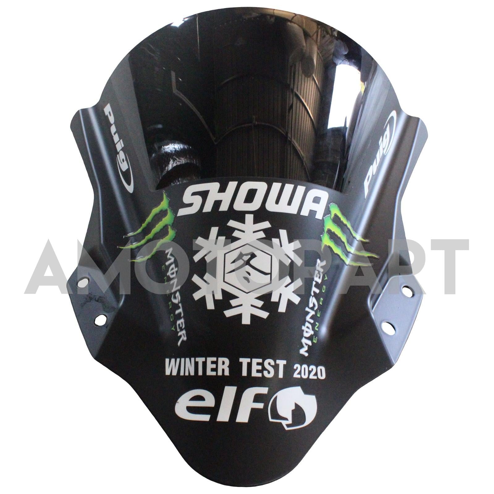 Amotopart Kawasaki 2018-2023 EX400/Ninja400 Kit de carenado negro verde mate