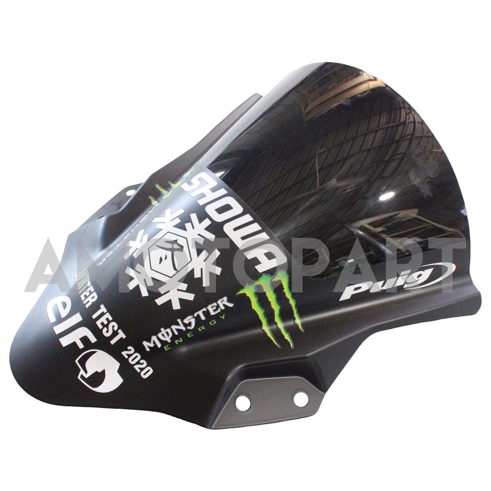 Amotopart Kawasaki 2018-2023 EX400/Ninja400 Kit de carenado negro verde mate