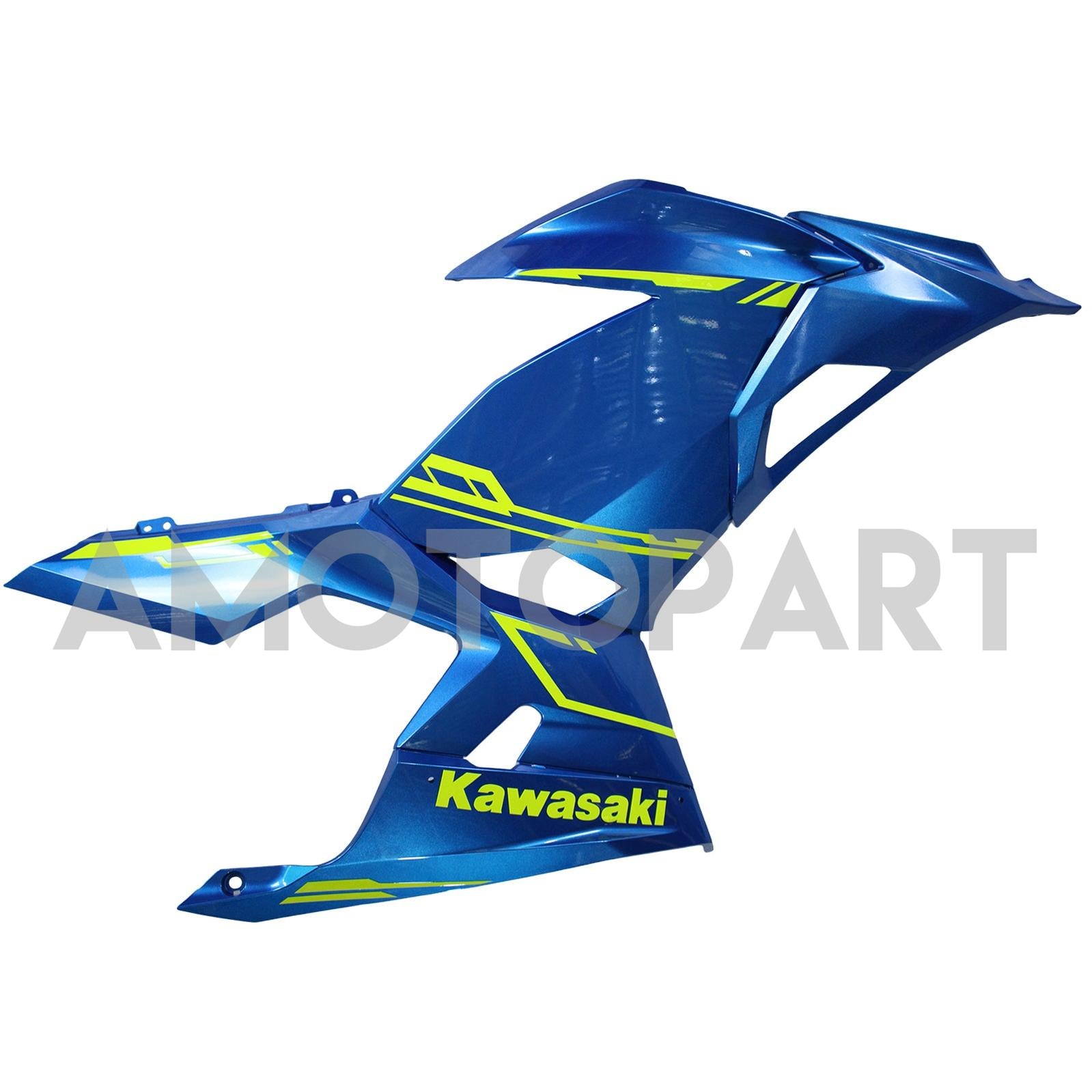 Amotopart Kawasaki 2018-2024 EX400/NINJA400 Blue Yellow Fairing Kit