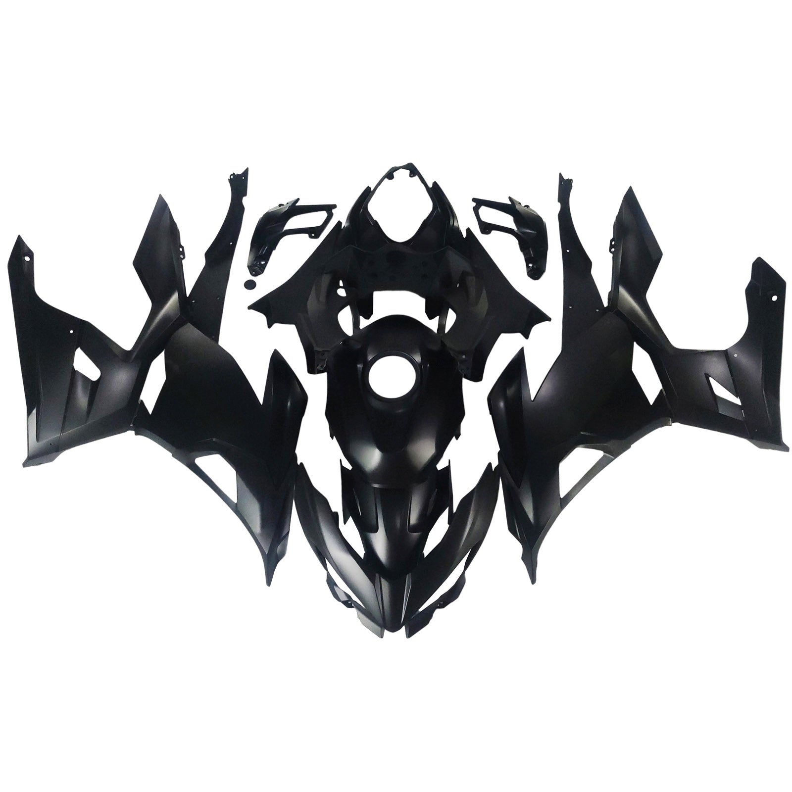 Amotopart Kawasaki 2018-2024 EX400/Ninja400 Matte Black Fairing Kit