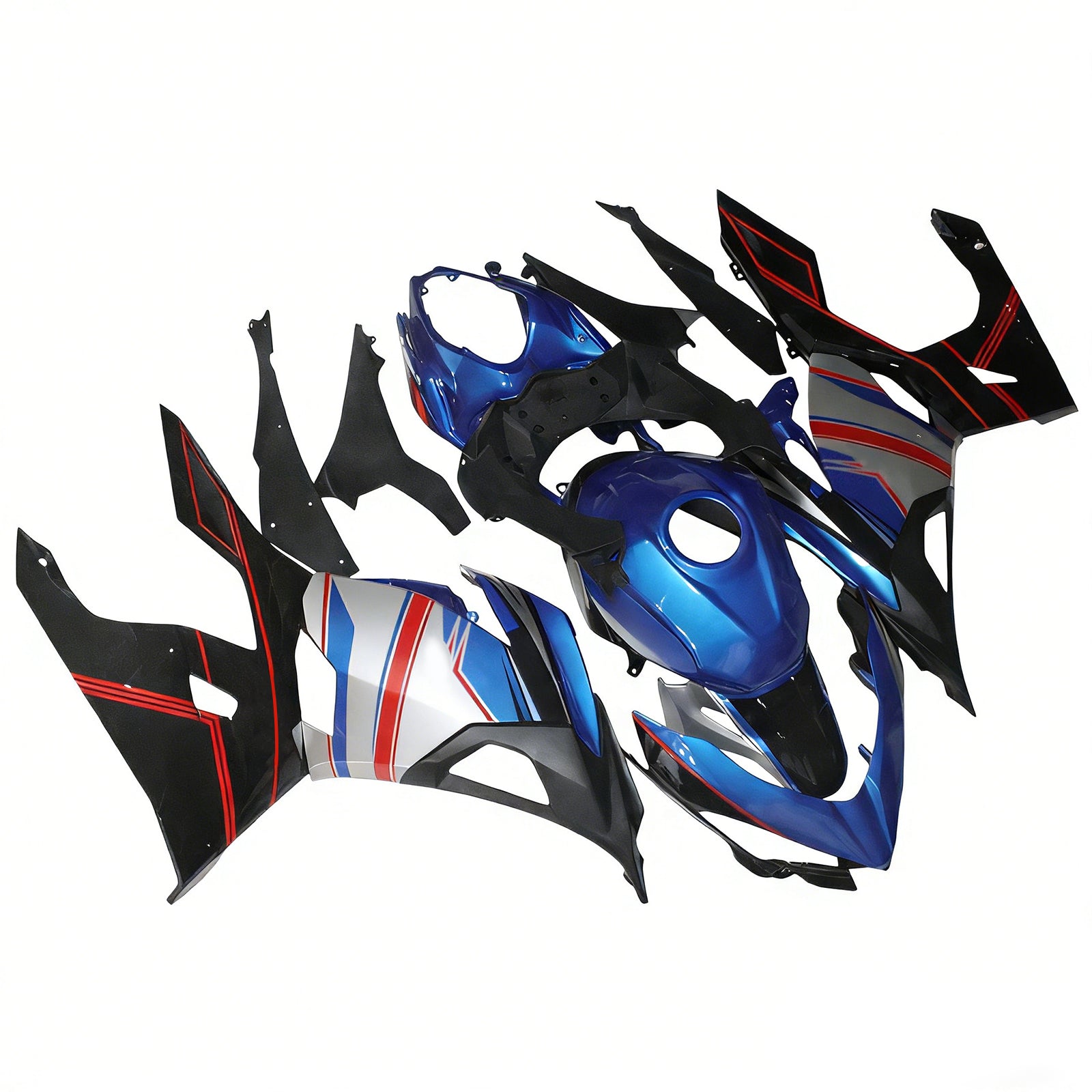Amotopart Kawasaki 2018-2024 EX400/Ninja400 Blue Gary Fairing Kit